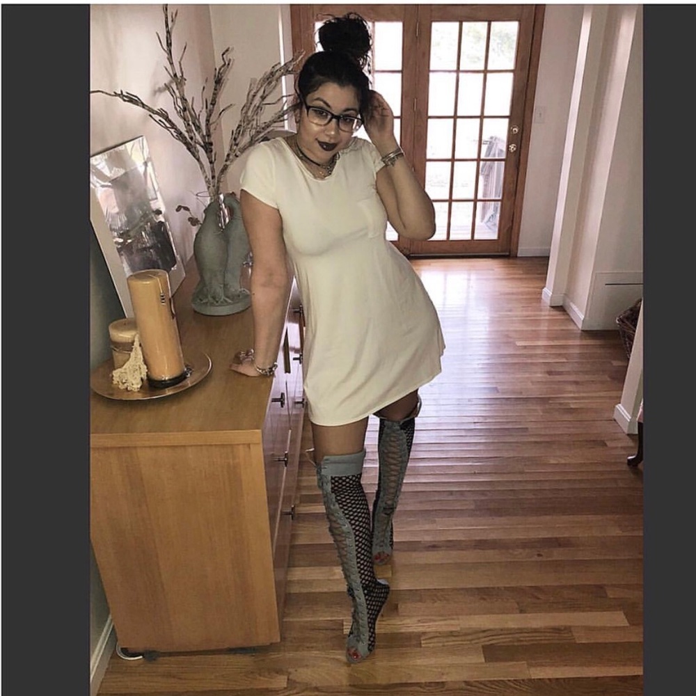 White T-shirt dress